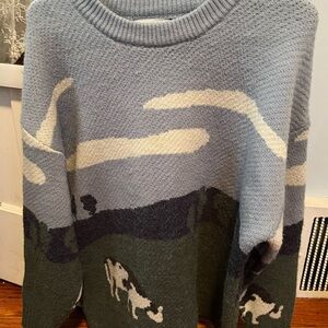 Aelfric Eden Pastel Knit Cow Sweater